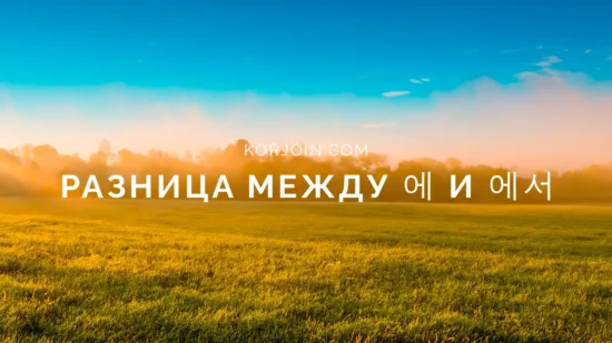 Разница между 에 и 에서